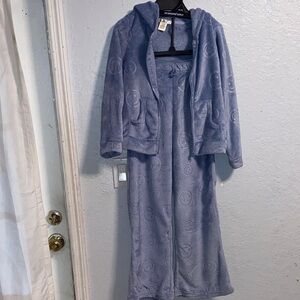 Kids smiley face Blue Hooded Jacket and Coat Set